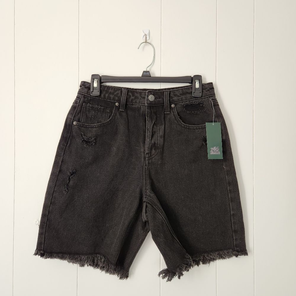 Wild Fable High-Rise Wide Leg Bermuda Jean Shorts - Picture 4 of 8
